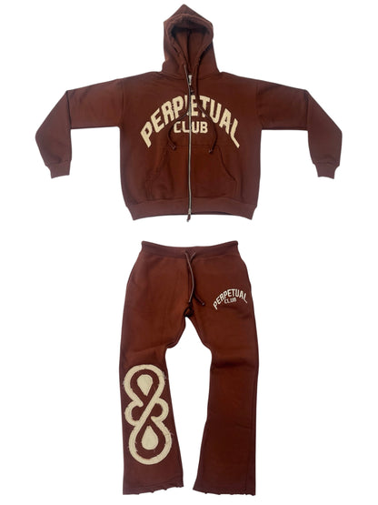 Brown Aura Signature Tracksuit