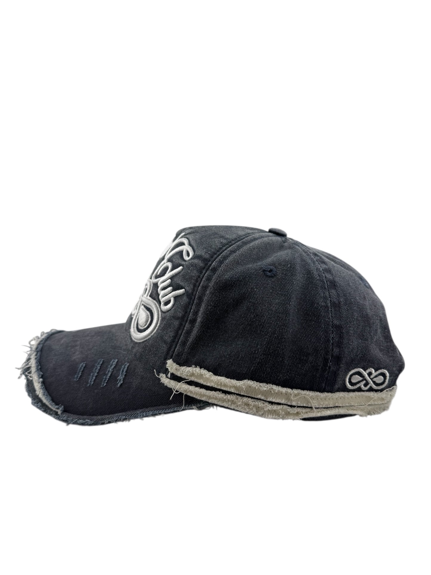 Navy Blue Raw Baseball Cap
