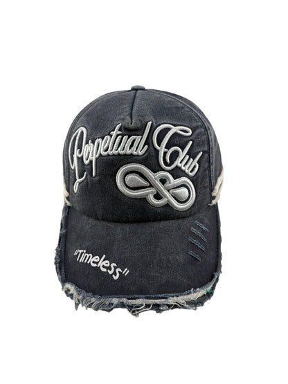 Navy Blue Raw Baseball Cap